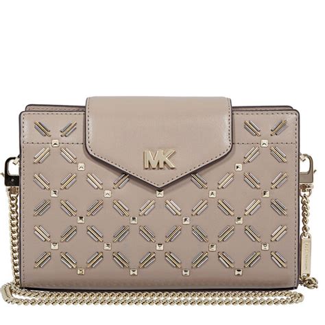 michael kors medium floral leather crossbody clutch truffle|Michael Kors Crossbody Bags .